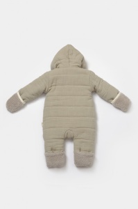 Salopeta de iarna pentru bebelusi, Winter muselin, 100% bumbac - Verde, BabyCosy
