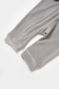 Salopeta Elefant cu maneca lunga din 80%bumbac organic si 20% poliester - Gri, BabyCosy