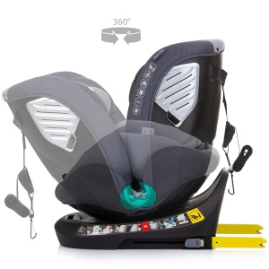 Scaun auto Chipolino Supreme I-Size 40-150 cm cu sistem Isofix granite - Img 7