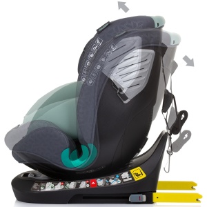 Scaun auto Chipolino Supreme I-Size 40-150 cm cu sistem Isofix pastel green - Img 5