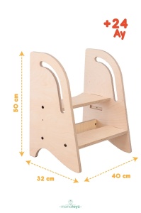 Scaun inaltator tip scara cu 2 trepte pentru copii, model 2, MamaToyz