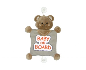 Semn reflectorizant Baby on Board BabyJem, rosu