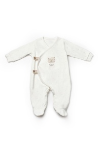 Set 2 salopete petrecute TeddyBear, 100%bumbac organic, BabyCosy