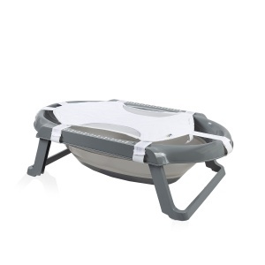 Set cadita pliabila de baie Babyjem, 5 piese, antracit - Img 3