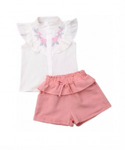 Set camasuta si pantaloni cu broderie