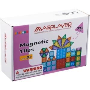 Set de constructie magnetic 3D - 78 piese