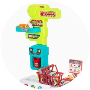 Set jucarie Chipolino Supermarket 87 cm cu lumini, sunete si 81 accesorii - Img 9