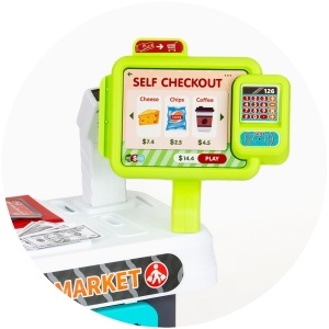 Set jucarie Chipolino Supermarket 87 cm cu lumini, sunete si 81 accesorii - Img 12
