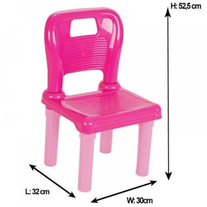 Set Masuta cu 2 scaune pentru copii Pilsan Hobby Study Table pink - Img 3