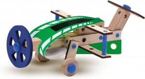 Set pentru copii de constructie vehicule din lemn (50 piese) - Img 5