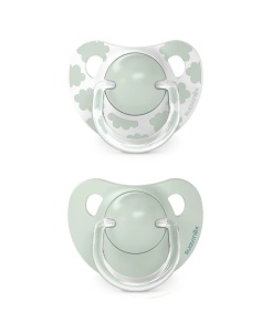 Suzetă anatomică din silicon, 2 buc 0-6 luni verde Dreams