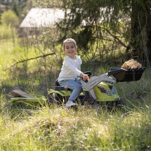 Tractor cu pedale si remorca Smoby Farmer Max verde cu negru - Img 5