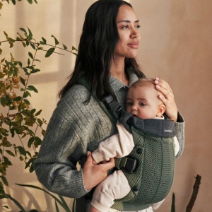 BabyBjorn - Marsupiu anatomic cu multiple pozitii de purtare colectia Harmony, 3D Mesh, Dark Green - Img 2