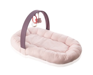 Babynest cu bara de jucarii, BabyJem, somon