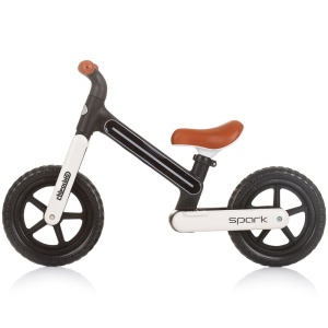 Bicicleta fara pedale Chipolino Spark black white - Img 2