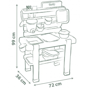Bucatarie Smoby Mud Kitchen cu 15 accesorii - Img 2