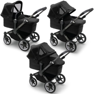 Capotina cu extensie plasa insecte Bugaboo Donkey Midnight Black - Img 2