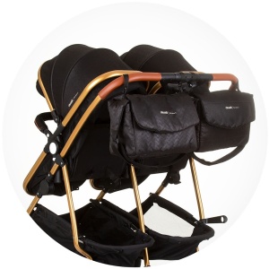 Carucior gemeni Chipolino Duo Smart 2 in 1 obsidian gold - Img 11