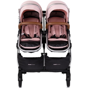 Carucior gemeni Chipolino Duo Smart 3 in 1 pink marshmallow - Img 9