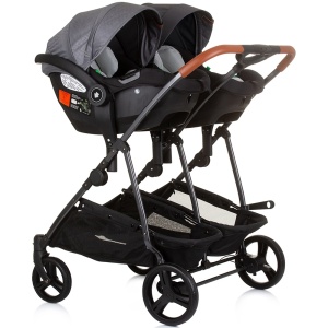 Carucior gemeni Chipolino Duo Smart 3 in 1 silver grey - Img 11