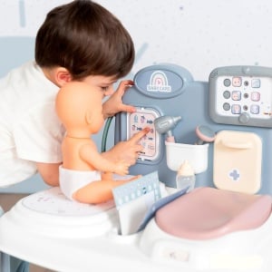 Centru de ingrijire pentru papusi Smoby Baby Care Center albastru cu accesorii - Img 6