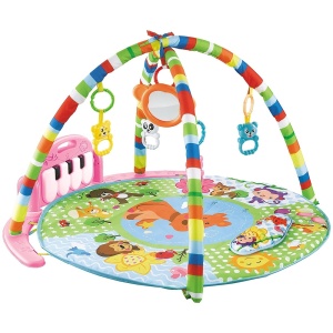 Covoras de joaca cu pian Chipolino Happy Cangaroo pink