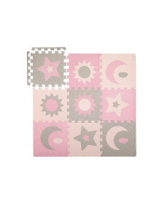 Covoras de joaca puzzle 120x120 cm Momi, Nebe - Pink
