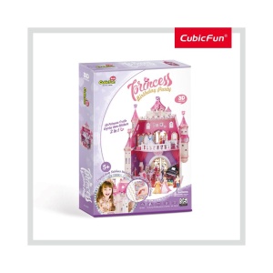 Cubic Fun - Puzzle 3D si Stickere Aniversarea Printesei 95 Piese - Img 2