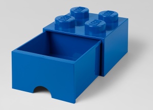 Cutie depozitare LEGO 2x2 cu sertar, albastru - Img 2