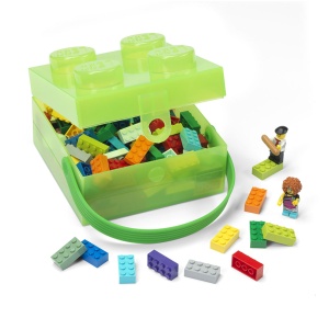 Cutie LEGO 2x2 - verde transparent - Img 3