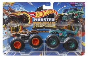 HOT WHEELS MONSTER TRUCK SET 2 MASINI TIGER SHARK SI MEGA WREX SCARA 1 LA 64