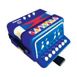 Instrument muzical acordeon albastru - Img 3