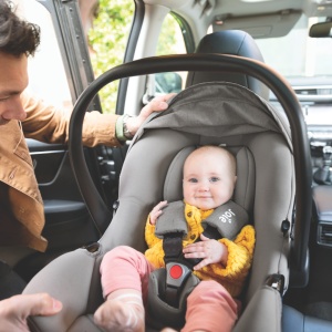 Joie - Scoica auto i-Snug 2 cu tetiera reglabila, 40-75 cm, Quartz, testata ADAC si certificata R129 - Img 2