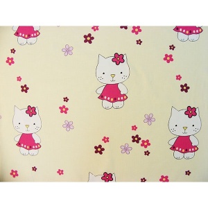Lenjerie patut Hubners Kitty Floricele 4 piese crem - Img 2
