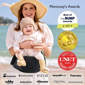 Marsupiu tip sezut Momcozy M Black - Img 3