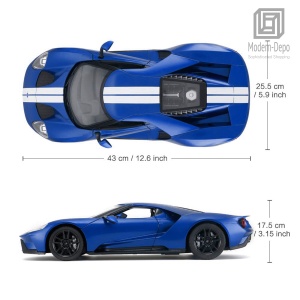 MASINA CU TELECOMANDA FORD GT ALBASTRU CU SCARA 1 LA 14 - Img 3