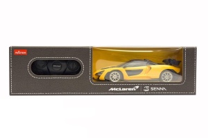 MASINA CU TELECOMANDA MCLAREN SENNA GALBEN CU SCARA 1 LA 24 - Img 8