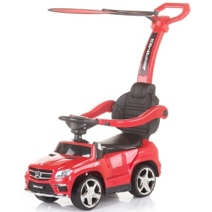 Masinuta de impins cu copertina Chipolino Mercedes Benz GL63 AMG red - Img 1