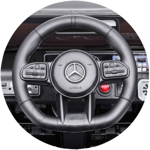 Masinuta electrica Chipolino SUV Mercedes G63 AMG cu scaun din piele si roti EVA black - Img 11