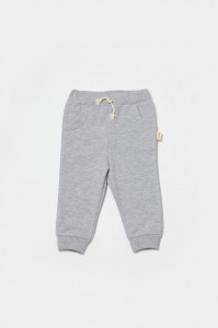 Pantaloni lungi, Two thread, 100%bumbac organic - Gri, BabyCosy