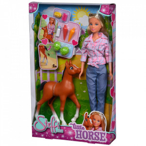 Papusa Simba Steffi Love Little Horse 29 cm cu figurina si accesorii