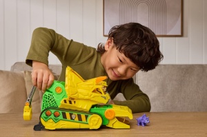PATRULA CATELUSILOR FILMUL CU DINOZAURI SET BULDOZER CU FIGURINA RUBBLE SI ACCESORII - Img 4