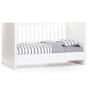 Patut Childhome Quadro White 70x140 cm, MDF Alb - Img 3