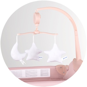 Patut pliabil Chipolino Bella powder pink - Img 5