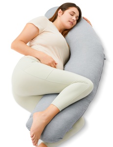 Perna gravide Momcozy Jersey Fabric Light Grey