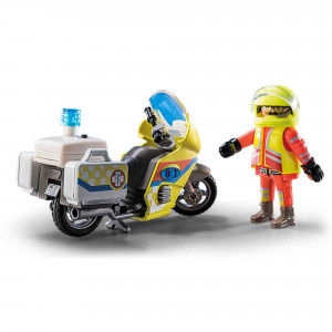 Playmobil - Motocicleta Galbena Cu Lumini - Img 3