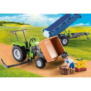 Playmobil - Tractor Cu Remorca Si Muncitor - Img 4