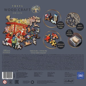 PUZZLE TREFL DIN LEMN 1000 PIESE STRADA PREGATITA DE CRACIUN - Img 4