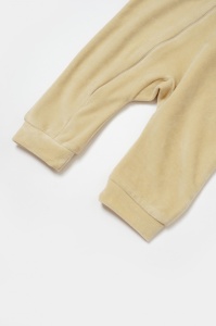 Salopeta Elefant cu maneca lunga din 80%bumbac organic si 20% poliester - Stone, BabyCosy