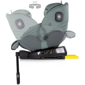 Scaun auto Chipolino Premium I-Size 40-150 cm cu sistem Isofix basil - Img 7